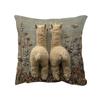 Linen Pillowcases, Funny Imitation Embroidery Pillowcases, Sofa Bedroom Festival Decoration Pillowcases, Single Person (without )