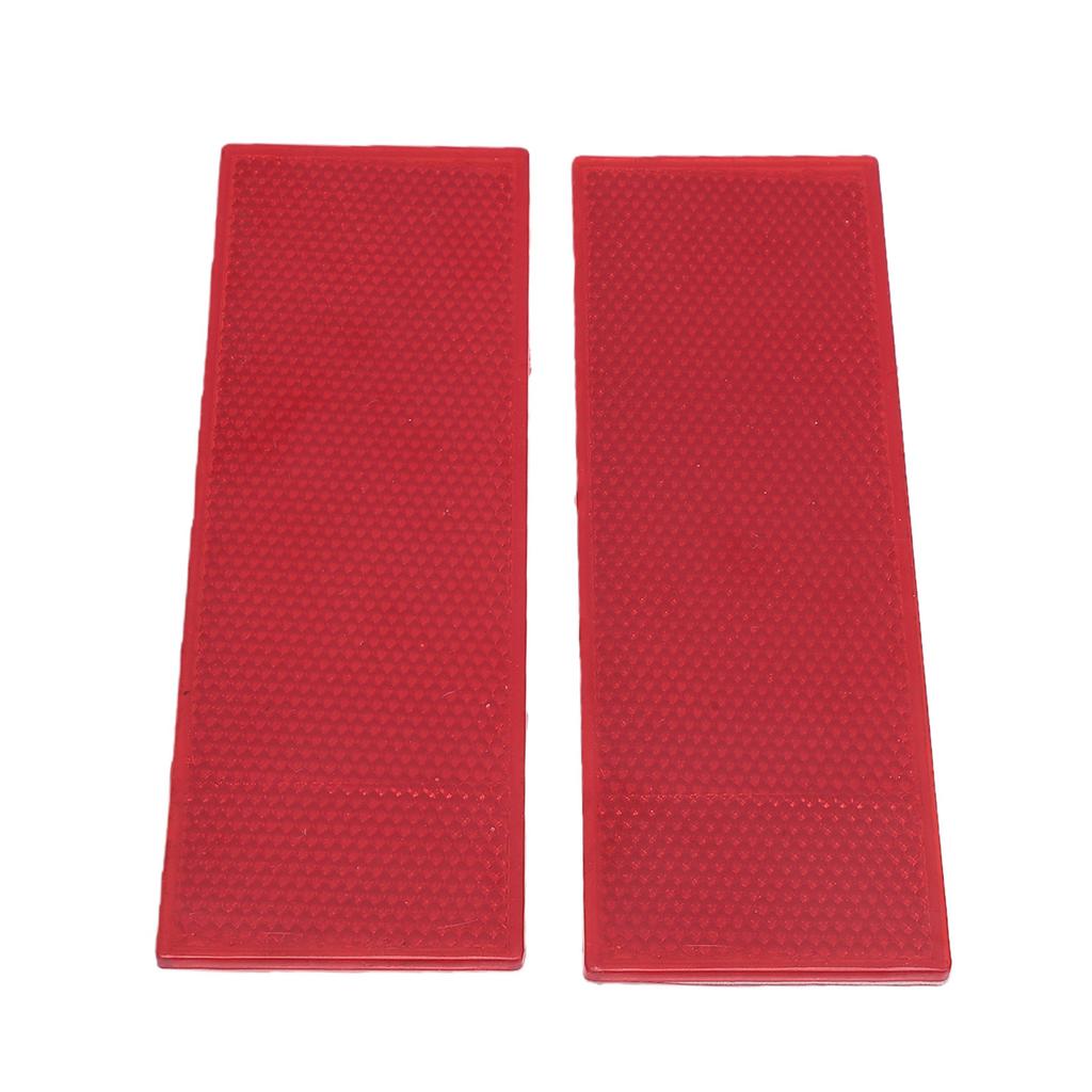 2PCS Rectangle Reflector Self Adhesive Stick 144x51mm High Visibility Red Self Adhesive Rectangle Reflector for Trucks