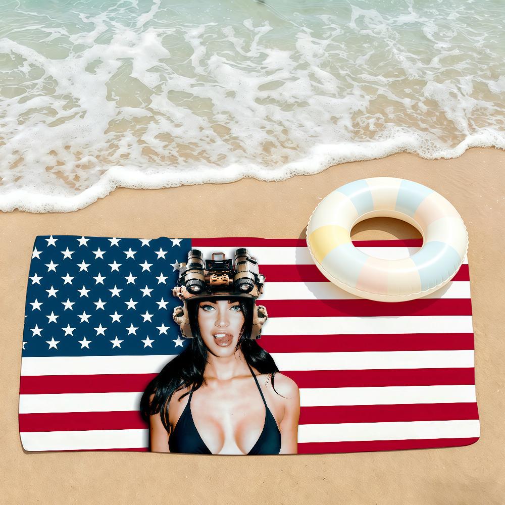 American actress Megan F-Fox Towel Drying Bath Towel Applicable To Light Swimming Camping Yoga Beach Out
