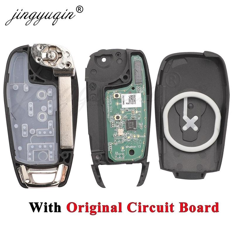 Jingyuqin 433.92Mhz FSK 4A Chip Car Remote Flip Key For Chevrolet Cruze 2015 Cavalier Trax Sonic Spark 2019+ Original OEM PCB