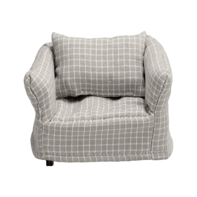 Smooth cotton Tiny Sofa Model For 1 12 Model house Displays Detachable For Realistic Home Trim