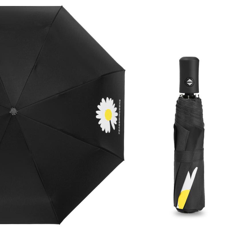 Guarda-chuva Automático Triplo de Sol com Estilo Fresco – Logotipos Personalizáveis para Proteção contra Sol e Chuva