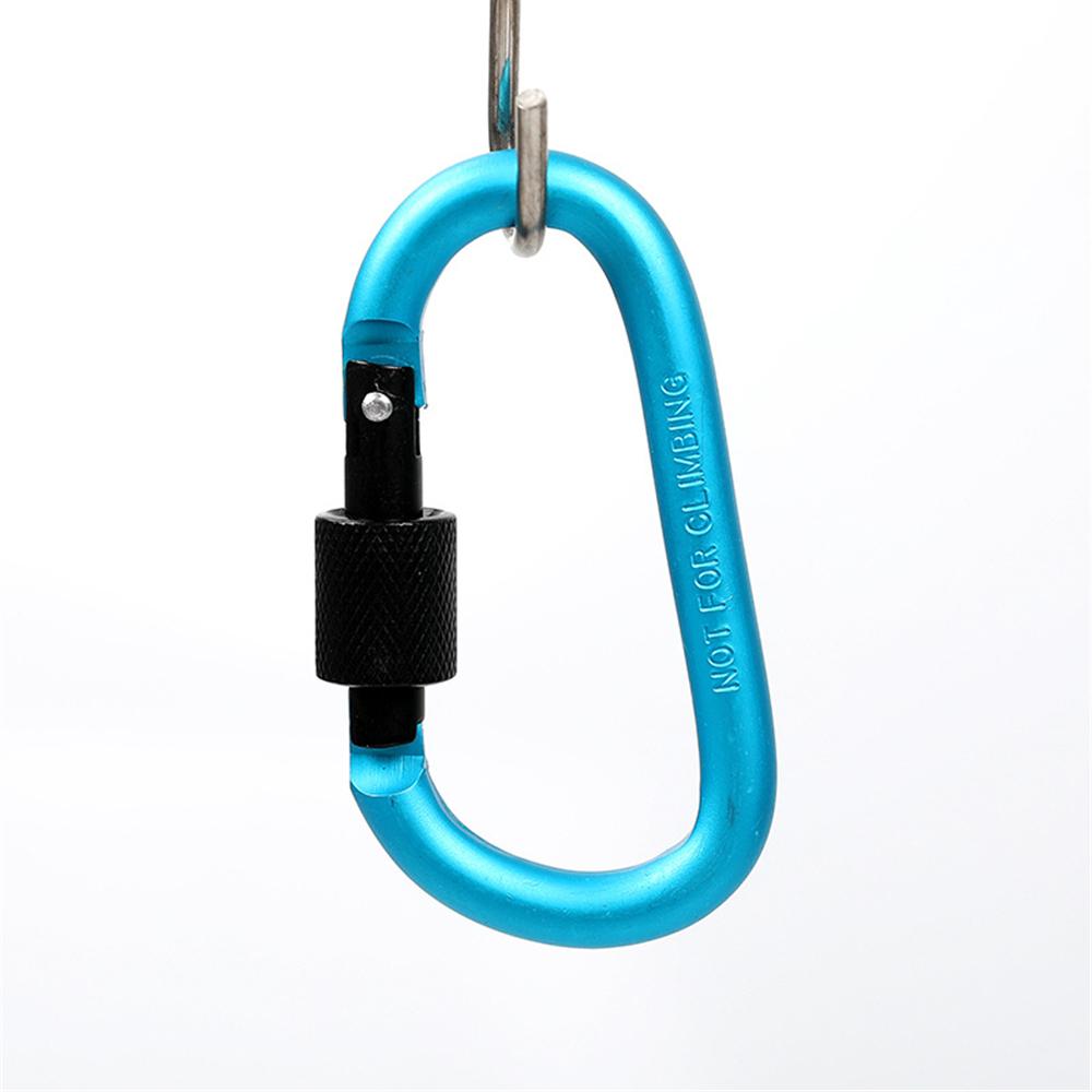 

Пряжка с крючком и винтом, D-образная застежка-карабин, брелок для ключей, наборы для кемпинга, спортивная пряжка для веревки, пряжка для чашки с водой, инструмент для скалолазания HD911-Lake Blue