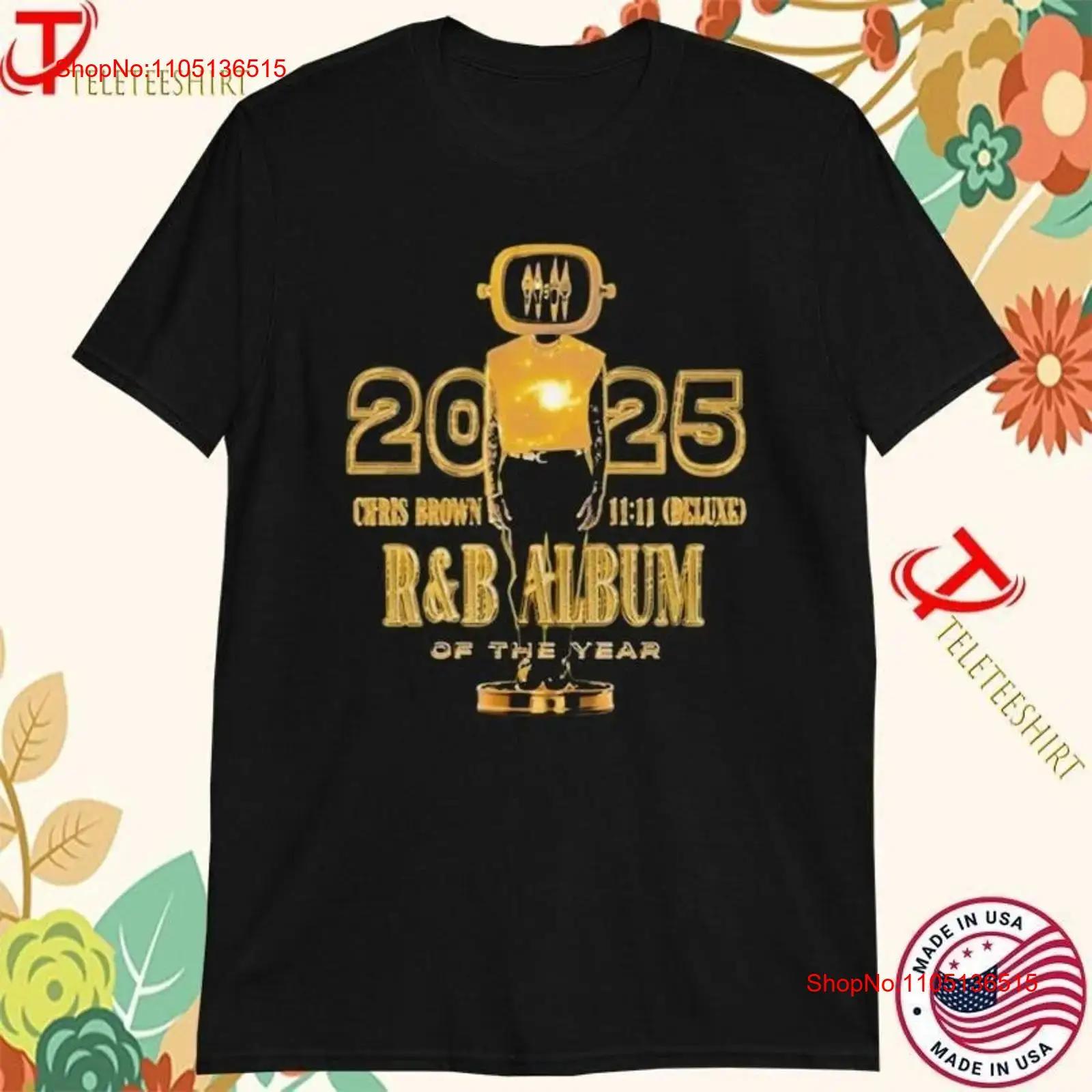 

Chris Brown R B Album Of The Year Statue 2025 T shirts vintage Washed Slightly Breathable streetwear fashion Soft Versatile S разноцветный