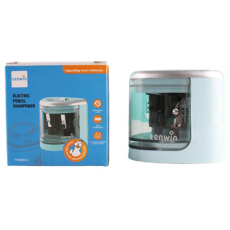 Double-hole Electric Pencil Sharpener; Automatic Pencil Sharpening for Primary School Students Writing Stationery