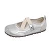 Large Size Women's Shoes Size 41-43 Fairy Style Mary Jane Shoes Female Cross Strap Small Leather Shoes with Skirt Flat Shoes
