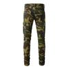 American High Street Herren Camouflage Ripped Slim Fit Denim Jeans