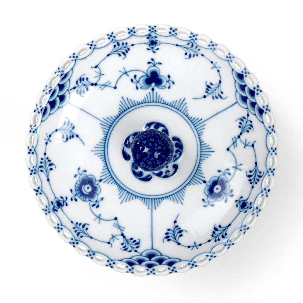 [Officially Imported] Royal Copenhagen Blue Fluted Full Lace Bowl with Lid, 350ml, 1065131