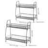 Double Layer Iron Kitchen Storage Rack Wire Spice Organizer Metal Cosmetic Makeup Basket Holder Dish Drainer Bathroom Desk Shelf