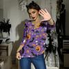 Women's Casual Fashion Sexy Comfortable V-Neck Halloween Seven Sleeve Top