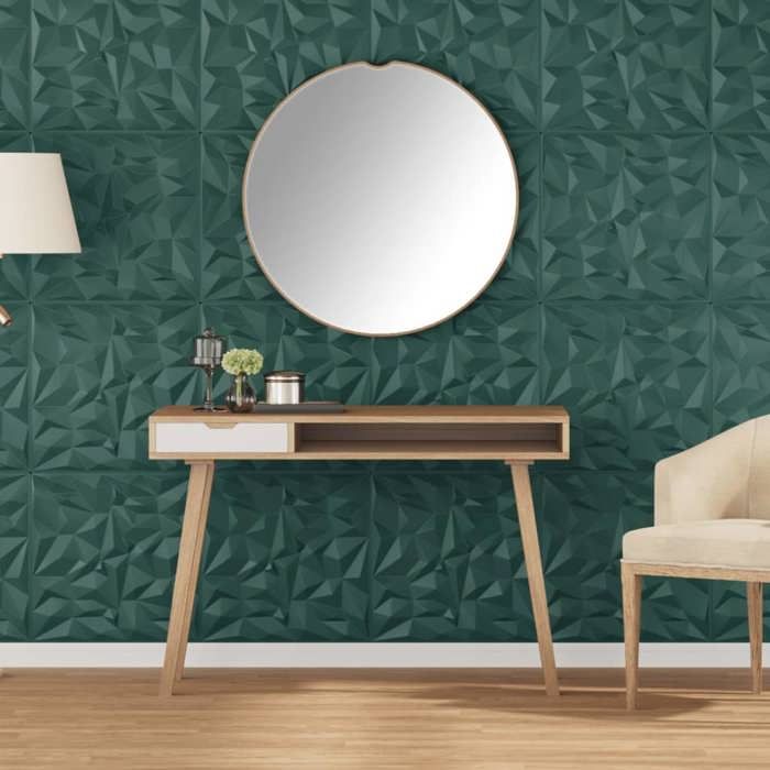 VidaXL Panneaux muraux 24 pcs vert 50x50 cm XPS 6 m² améthyste, lambris, décoration murale, revêtement mural, carrelage 4100058