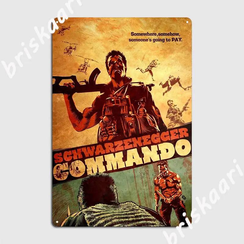 Commando Metal Sign Design Garage Decoration Mural Pub Tin Sign Posters 20X30CM