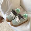Mint green niche thick baseplate shoes women's summer new muffin sole retro women's shoes versatile casual shoes