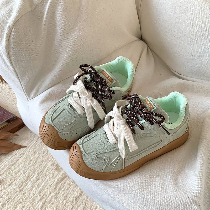 Mint Green Niche Thick Baseplate Shoes Women's Summer New Muffin Sole Retro Women's Shoes Versatile Casual Shoes