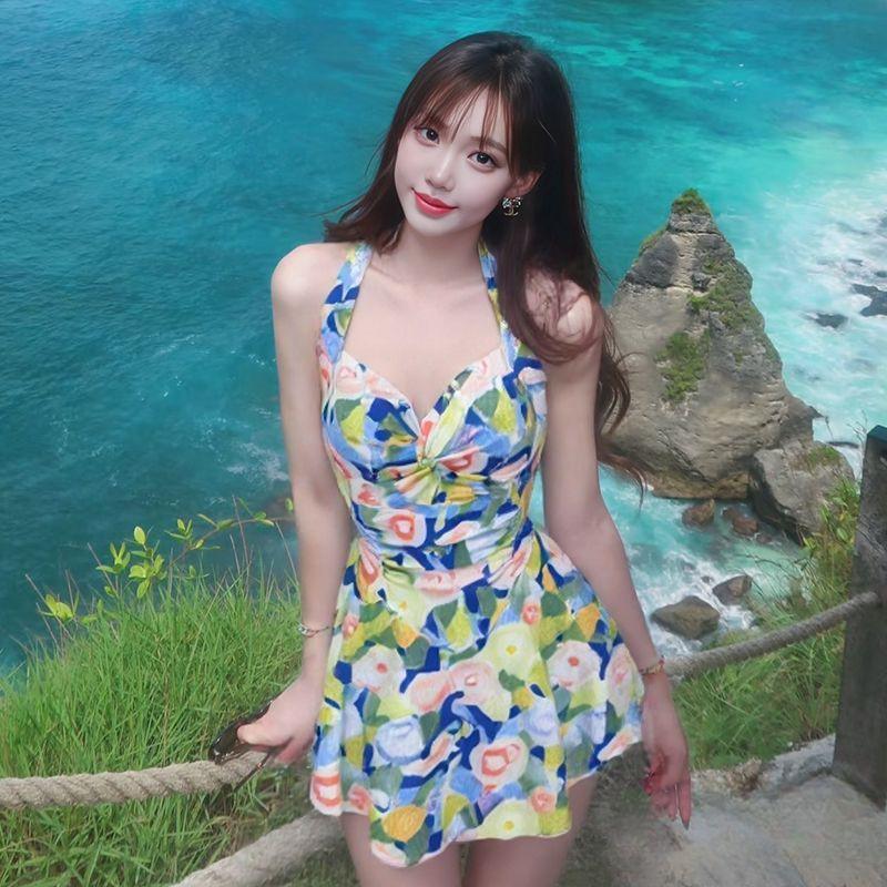 

Swimsuit Women Hot High-end One-piece Skin-covering Slimming Seaside Vacation Swimming Pool M