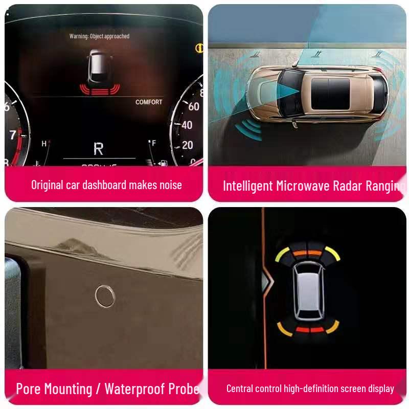 Compatible with Crown Road Original Radar CRV/Xingge/URV/Haoying/Civic Front and Rear High Trim Radar. 4 pieces