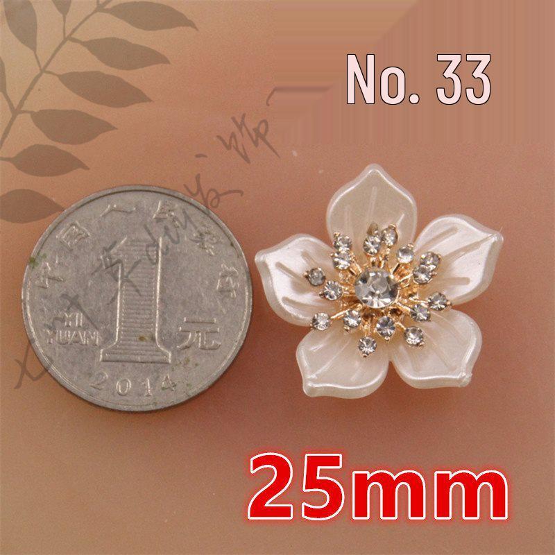 ABS Imitation Pearl Large Flower Center with Three, Four, and Five-Petal Options