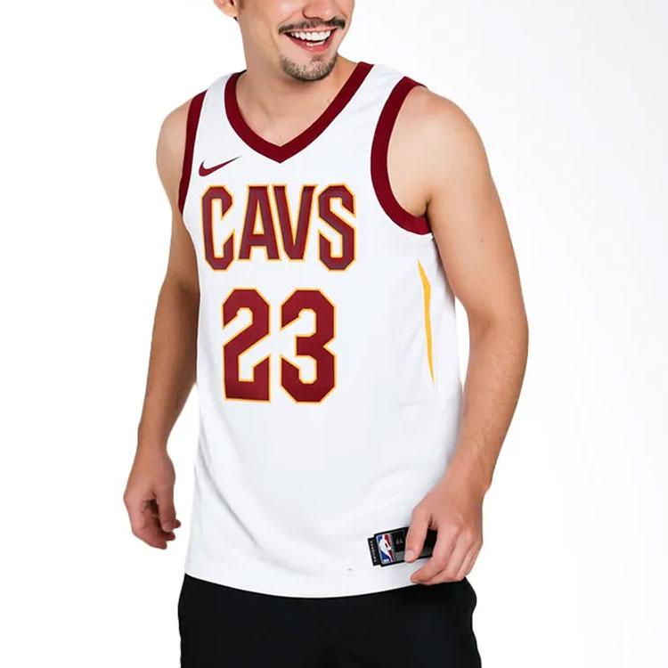 Nike NBA Swingman Jersey - Cleveland Cavaliers LeBron James #23 Limited Edition Men Jersey White 864409-100