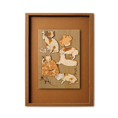 KINOWA "Tatoe Jin No Uchi Part 1" Woodcut Original Handmade Kit Ukiyo-e Utagawa Kuniyoshi Cat Made In Japan