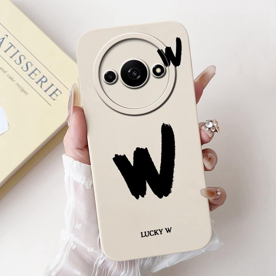 For Xiaomi Redmi A3 Back Cover Popular Letter Protector Soft Silicone Phone Cases For RedmiA3 A 3 4G Xiaomi Poco C61 Funda