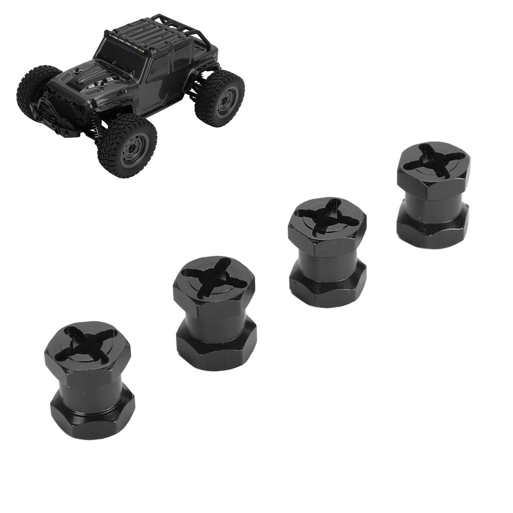 4PCS RC Wheel Hex Spacers 12mm Dia 15mm Length Hex Hub Extenssion with Metal Locking Lug Nut and Lock Pins for RC Cars