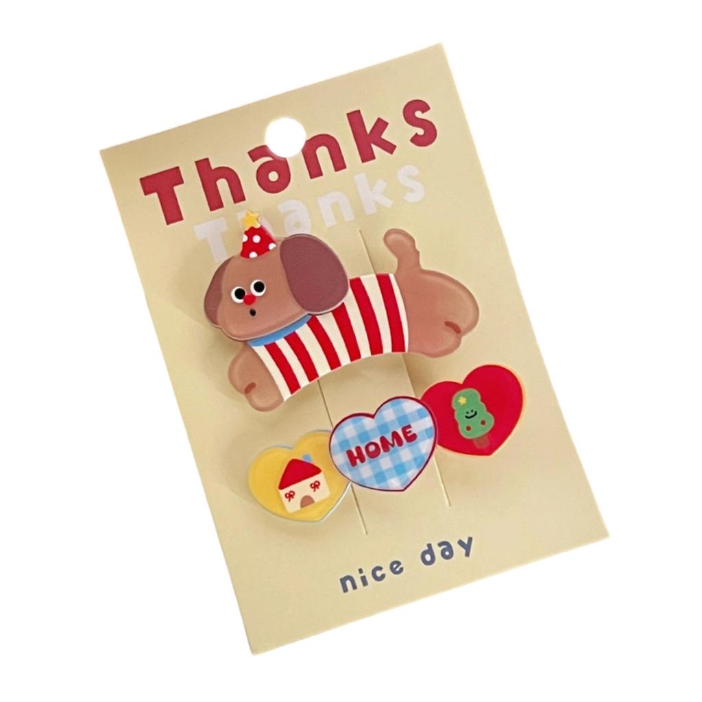 2 Pieces Animal Shaped Hair Clip Acrylic Hair Accessories Nonslip Clip for Girls Women Fashionable Hair Decorations