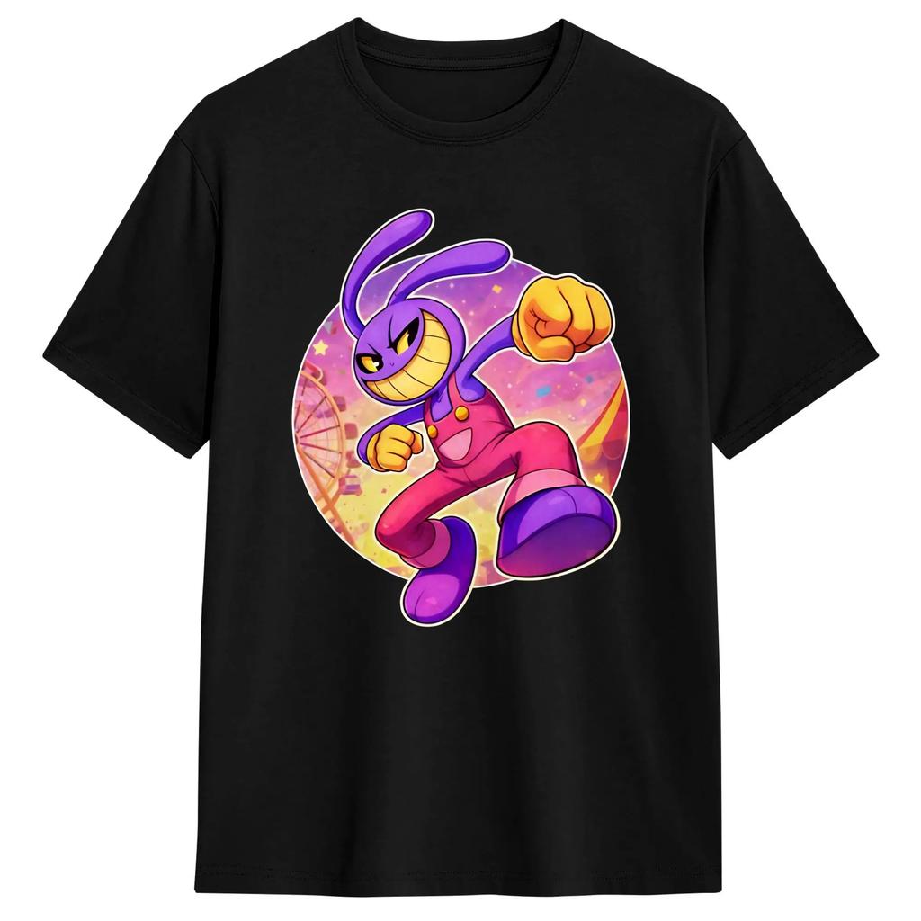 Men and Kids Amazing Circus Jax TADC Rabbit T Shirt Pure Cotton Clothes Humor Short Sleeve Crewneck Tees New Arrival T-Shirts