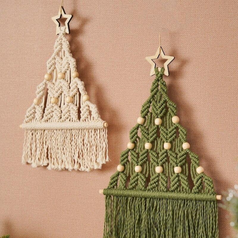 Boho Christmas Decor Christmas Wall Art Macrame Xmas Decor Holiday Wall Decor Wall Hanging Decor Macrame Chrismas Tree Gift