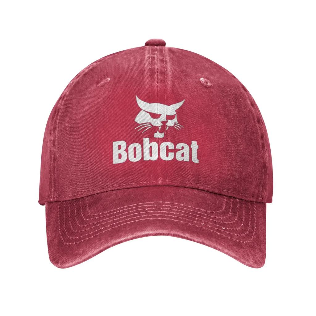 Funny Anime B-Bobcat Y2K Heavy Equipment Summer Retro Cowboy Washed Baseball Caps Men Denim Street Tide Hat Hip Hop Peaked Cap