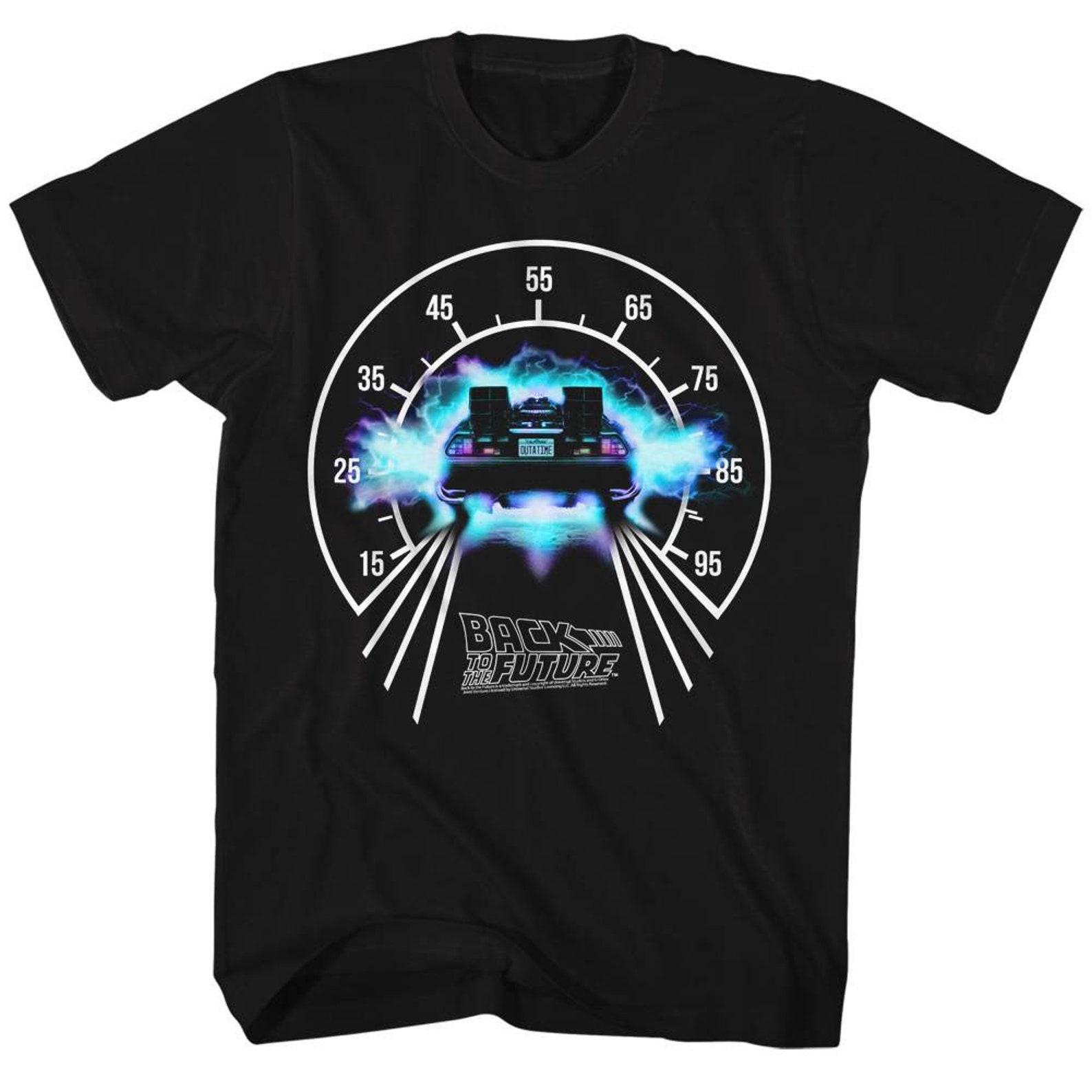 Back to the Future Speedometer Black Adult T-Shirt M
