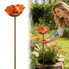 Decorative Metal Flower Bird Feeder Handmade Outdoor Garden Hanging Hummingbird Feeder 23.62 Inch