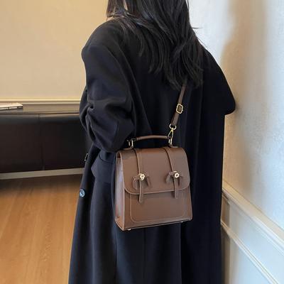 Mochila bolsa da moda feminina nova bolsa mensageiro retrô para o trabalho sair viagem mochila pequena