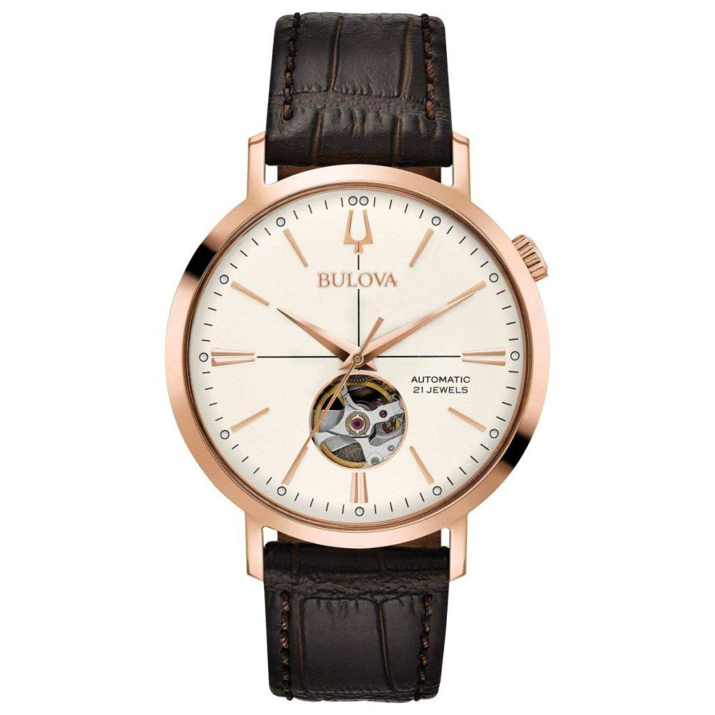 

Мужские механические часы Bulova Черные 97A136 чёрный