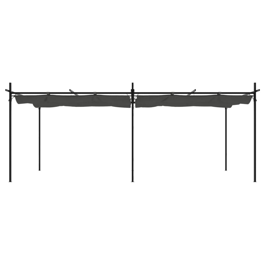 Pergola with Sliding Roof Anthracite Grey 589 X 292 X 230 Cm