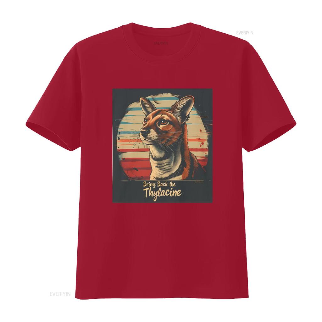 Thylacine T Shirt Bring Back Save Tasmanian Tiger Wildlife Ideal for Nature Lovers Conservationists Vintage Washed Slightly