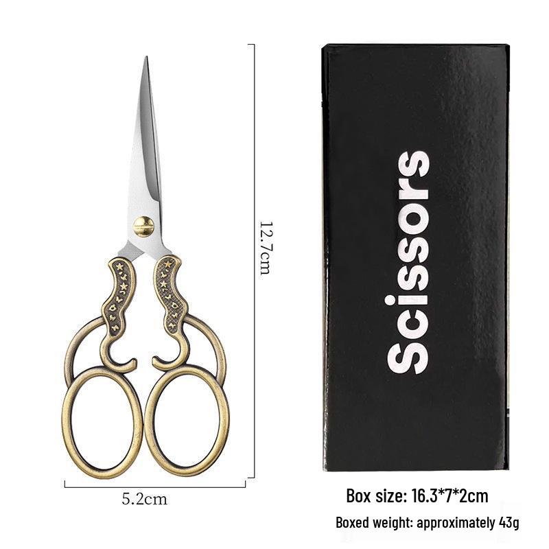 Vintage Small Scissors for Home, Student Art, Embroidery, Yarn, Office, Paper Cutting, and Tea Bag Trimming