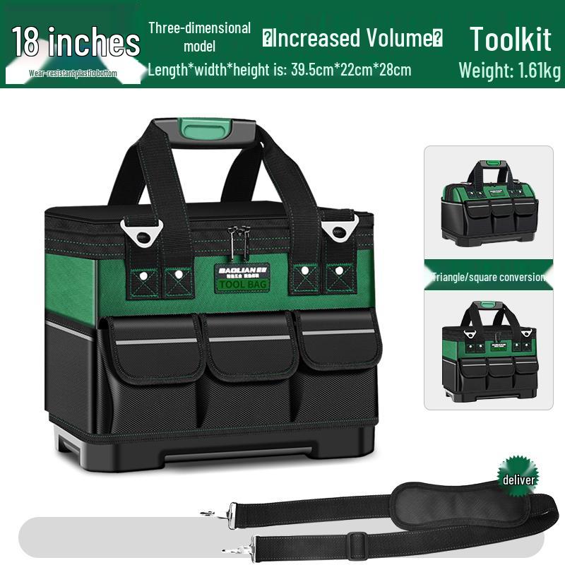 Große Multifunktionale Elektriker Werkzeugtasche: Wasserdichtes, verschleißfestes Segeltuch mit dickem Stoff für praktische Aufbewahrung und Pflege.