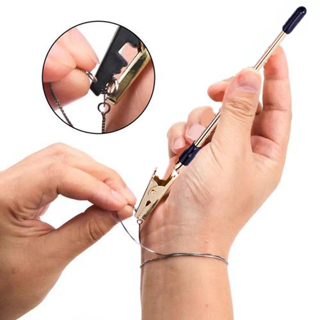 3 Stück Armband Befestigungshilfe Werkzeugset Tragbare Halskettenverschlüsse Verschluss Schmuckverschluss Selbstschließende Hilfe für einfaches Tragen