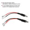 Qiilu 2pcs H1 LED Single Conversion Wiring Connector Cable Holder Adapter for LED Headlight Bulb