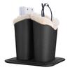 Lined Eyeglasses Holder PU Leather Pattern Double Glasses Stand Case Protective Anti-scratch Glasses Storage Organizer Unisex