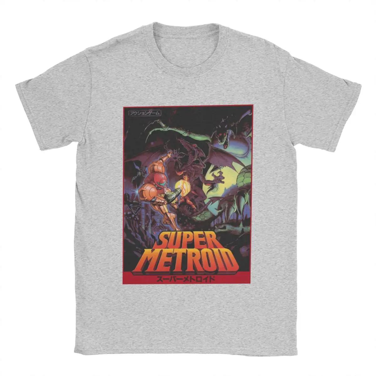 

Super Metroid T-Shirt Men s Women s Cotton Retro T-Shirt O-Neck Game Merchandise T-Shirt Short Sleeve Top Classic S