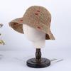 2023 ciliegia Cappello estivo da donna da spiaggia Cappello da donna Uscita in spiaggia protezione UV cappello solare cappello parasole Cappello di paglia visiera Cappello ragazza