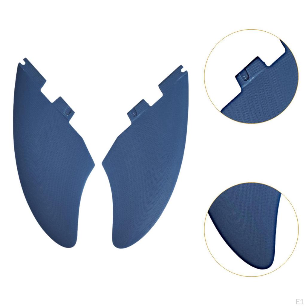 2Pcs Surfboard Fins Fiberglass Durability Accessories High Performance Smooth Sturdy