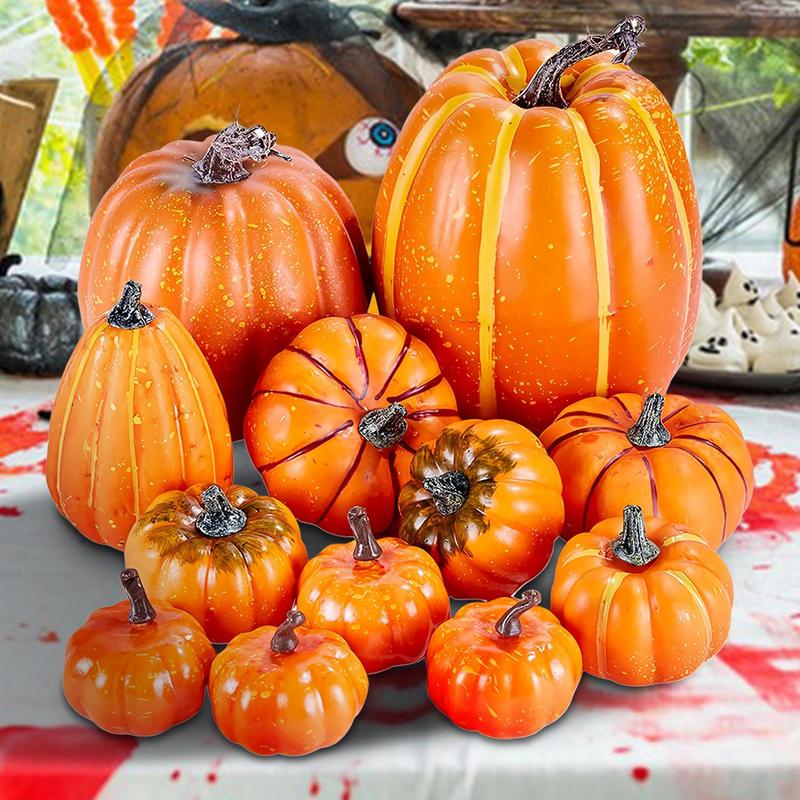 Autumn Harvest Pumpkin Harvest Fall Artificial Pumpkin Decor Festive Atmosphere Harvest Pumpkins For Dining Table Living Room