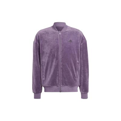adidas Chaqueta Reversible Estampada con Logotipo de Letra Holgada Manga Larga Hombre Morado HY1284