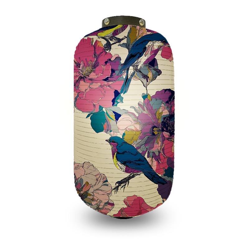 

20x35/25x50cm Japanese Style Traditional Cloth Lantern Flowers Birds Izakaya Sushi Restaurant Decor Party Festival Outdoor Decor 20x35cm