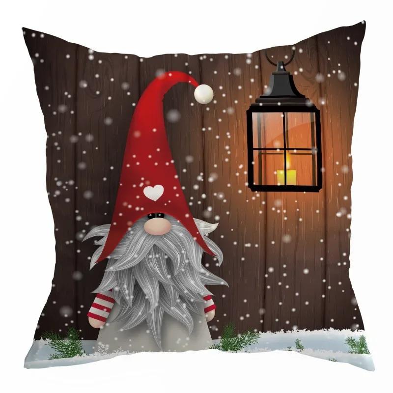 Christmas Cartoon Cute Pillow Case Cute Cushion Cover Car Office Sofa Home Decoration