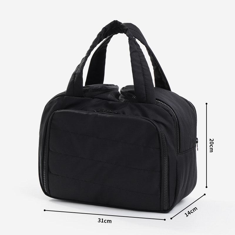 

Fashion Large Capacity Travel Makeup Bags Women S Cosmetic Bag New Waterproof For Travel Lightweight Toiletries Bag For Ladies 31x14x20cm чёрный