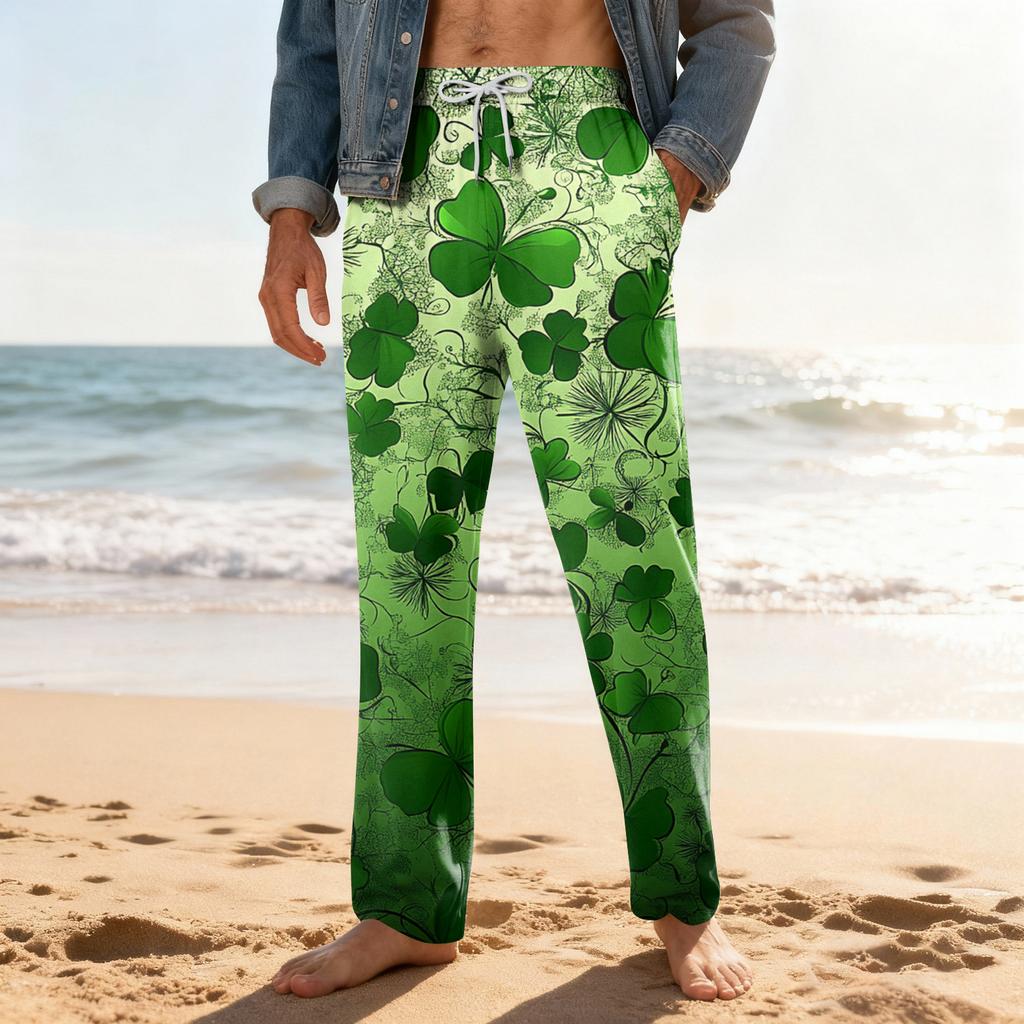 Men's Home Soft Pajama Pants Drawstring With Pockets Casual Sports Pants