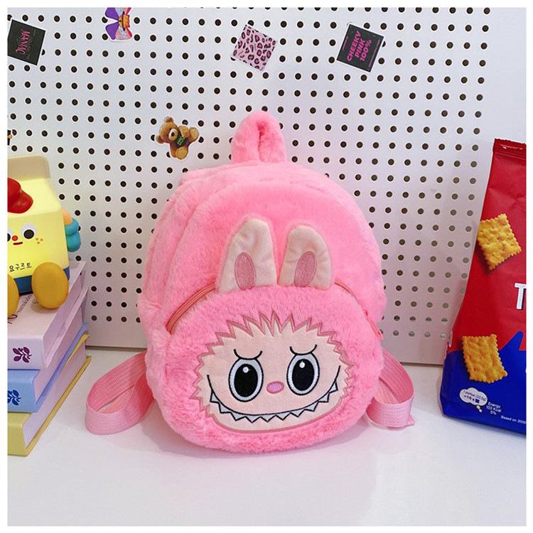 Double Backed Canvas Crossbody, Loose Change Plush Bag, Doll, Children's Backpack